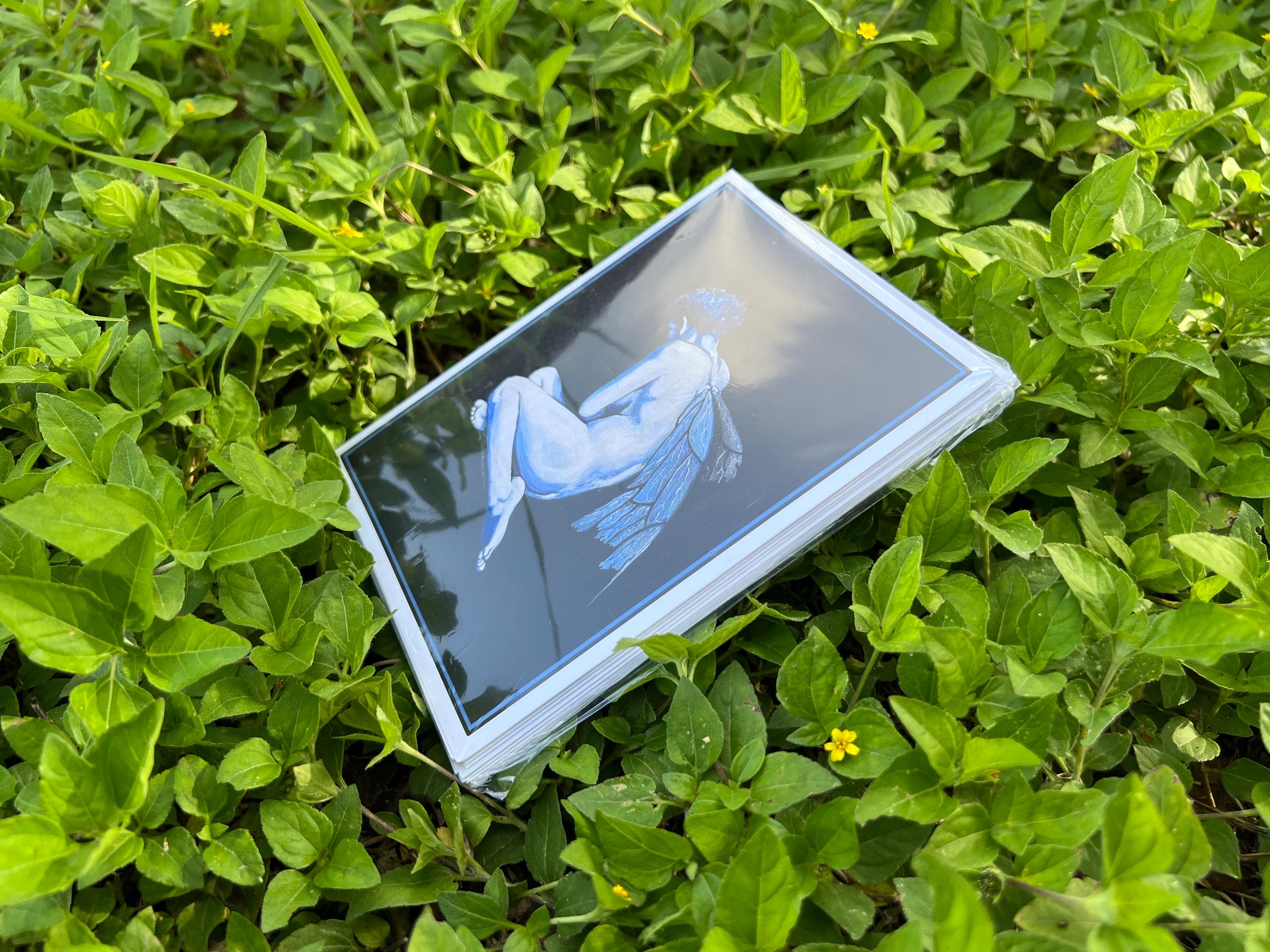 Pack of blue fairy cards