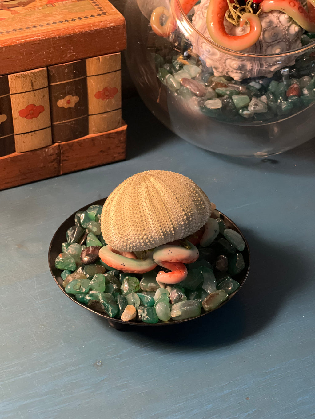 Star Spawn Hatchling by aLayman. eldritch hatchling, cosmic horror decor, handmade desk pet, polymer clay sculpture, lovecraft Inspired art, gothic home decor, sea urchin art, fantasy creature sculpture, weird desk companion, horror collectible, herd office decor, occult curio, strange desk pet, one of a kind sculpture