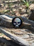 Favor Token #3 - Vampire Skull & Vampire Bat Skull Handpainted Wooden Coin Token Tiny Painting