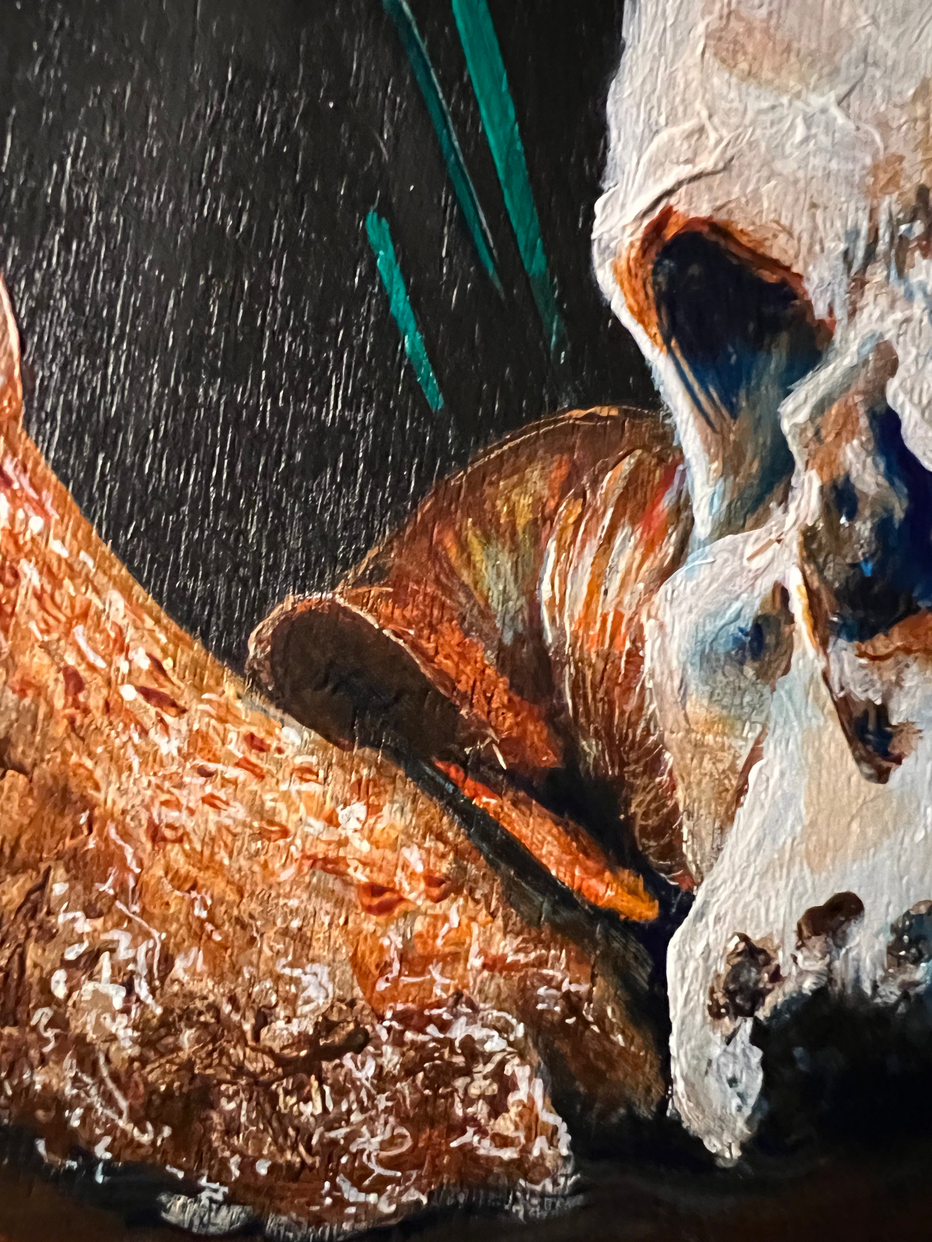 Memento Mori Painting Close Up by a Layman